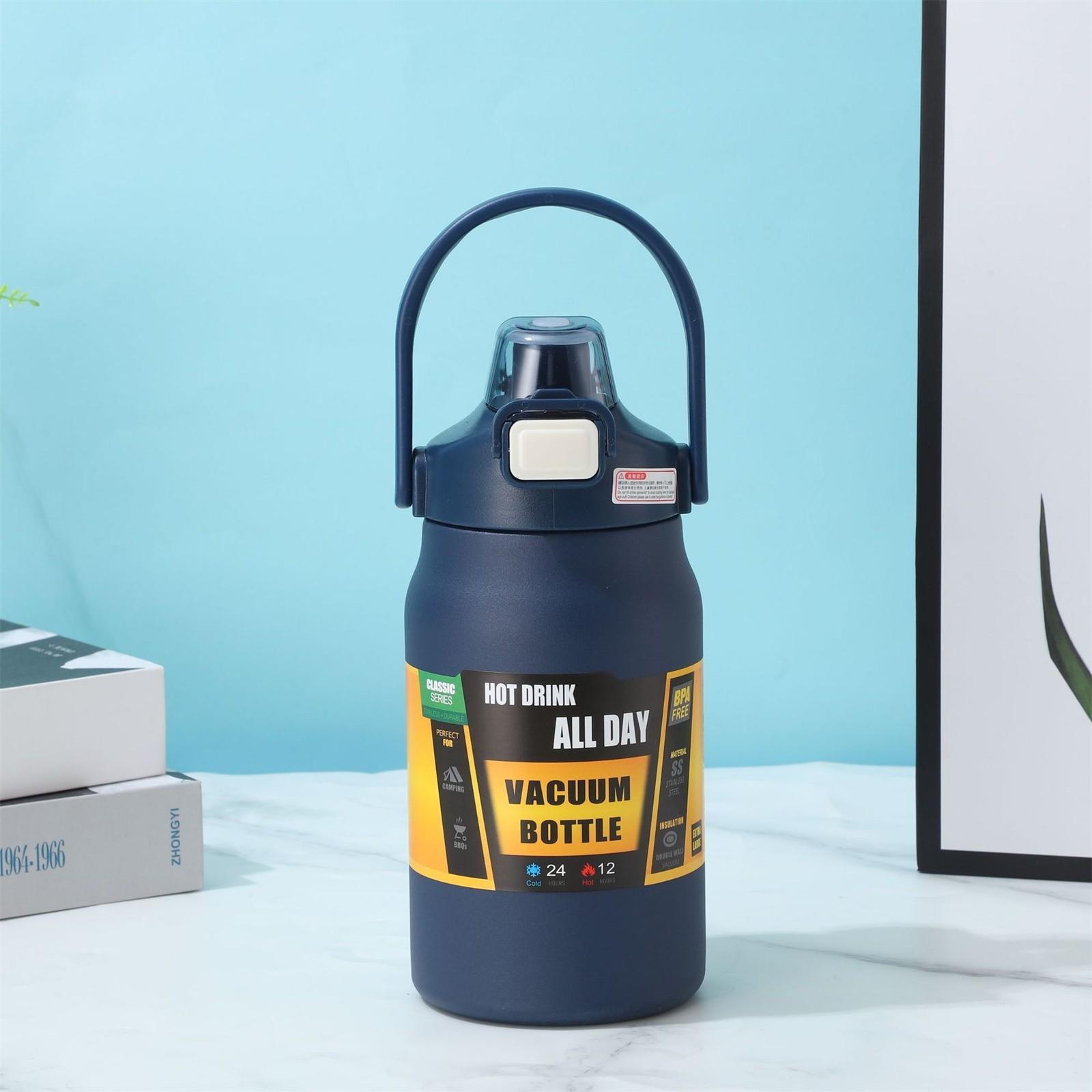 

Портативная термокружка из нержавеющей стали 304, термос, термос, бутылка для холодной и горячей воды для спорта с трубочкой XL