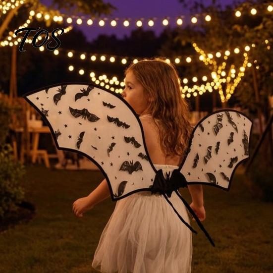 Bat Wing Costume for Kids Girls, Halloween Fairy Portable Gear Parties, Cosplay, Festivals, Stage Performance Durable Cosplay Accessory
