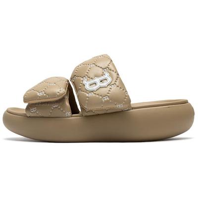 MLB Hausschuh Lässig Dicke Sohle Bequem Kristall Antibakteriell Clogs Unisex Schuhwerk Hellbraun 3ALPBPL43-43CAL