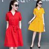 2024 Women's Summer Slimming Dress - Stylish, Belly-Concealing with Skirt Collar