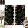 Boho Moon Decor Curtains,Magic Moons and Stars Boho Pattern for Home Kitchen Restaurant Decoration Window Curtain 2Panel