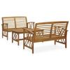 Day and Night - Day and Night Garden Furniture Set 3 Pieces Solid Acacia Wood