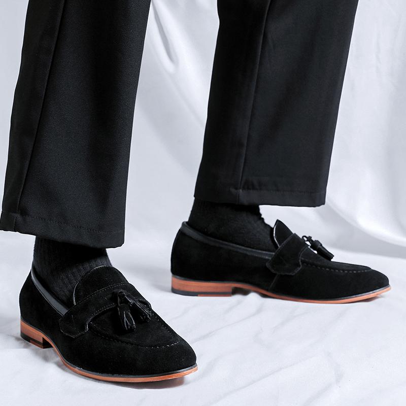 Fashion Business Men's Loafers Classic and Fashionable Gentleman Style Outdoor Formal Party Adult Office Plus Size Frosted Leather Shoes