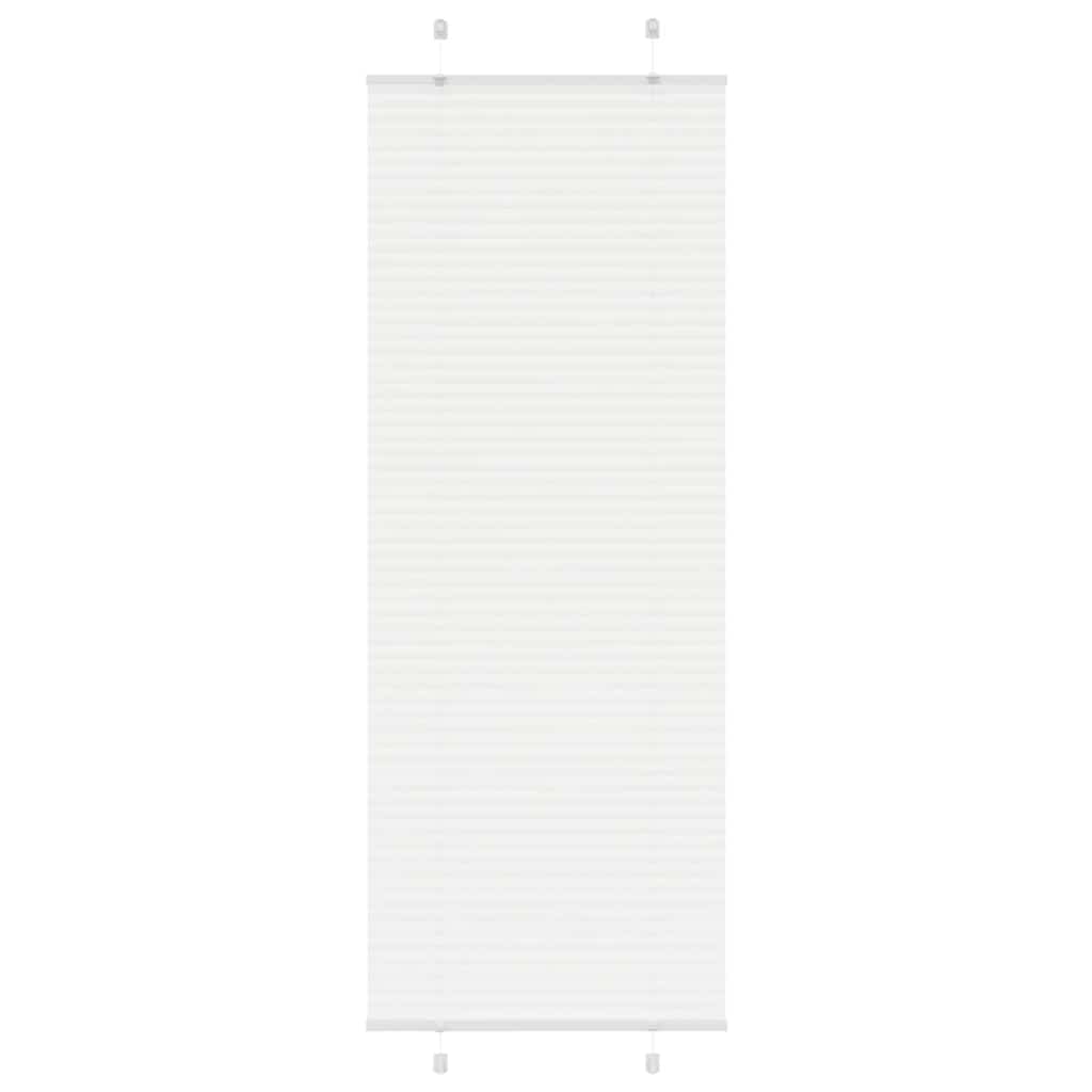 Roleta Plisowana Biała 75X200 Cm Szerokość Tkaniny 74,4 Cm