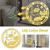 6CM Lily Lotus Decal Lucky Carp Design Metal Decal Cleaning Bathroom Decal  Bathroom