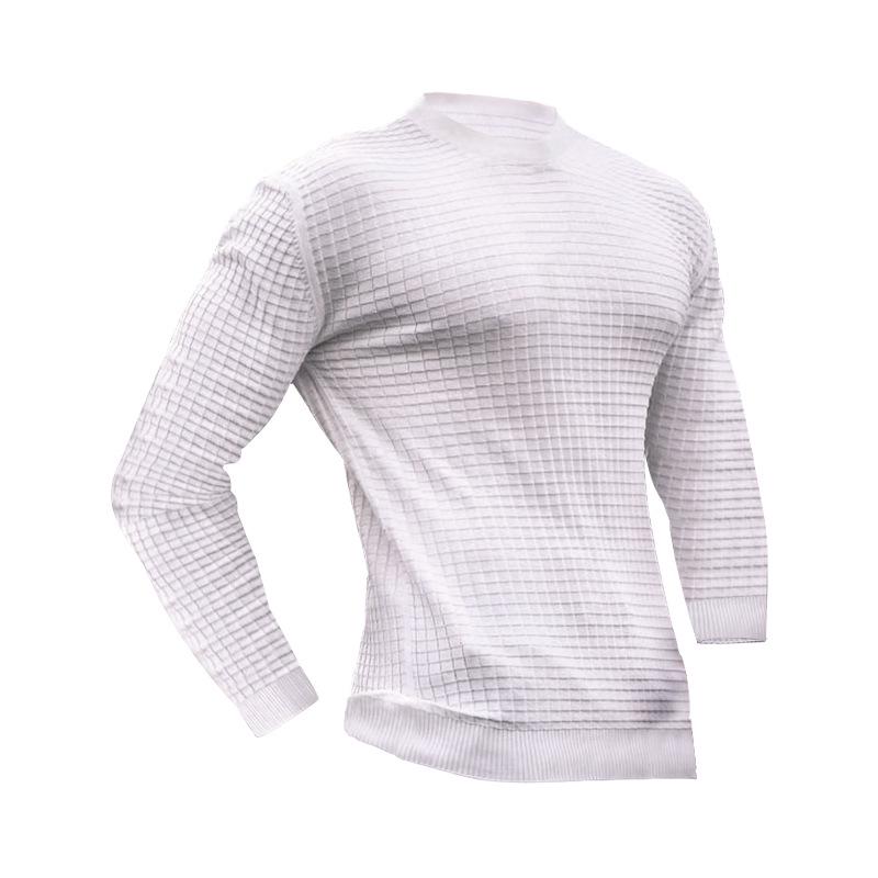 Maglione Pullover da Uomo Trendy 2024 Primavera Girocollo Lavorazione Larga