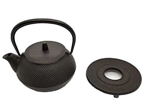 

Iwachu Iron Teapot and Teapot Set (3-Type New Arare Set), Black Finish, 0.32L, No Enamel, Suitable for Direct Heat, Nanbu Ironware, 16105