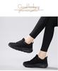 Women's Autumn Flyknit Thick Sole Casual Running Shoes - Breathable Mesh, Large Size, Comfortable Sport Sneakers for Mom