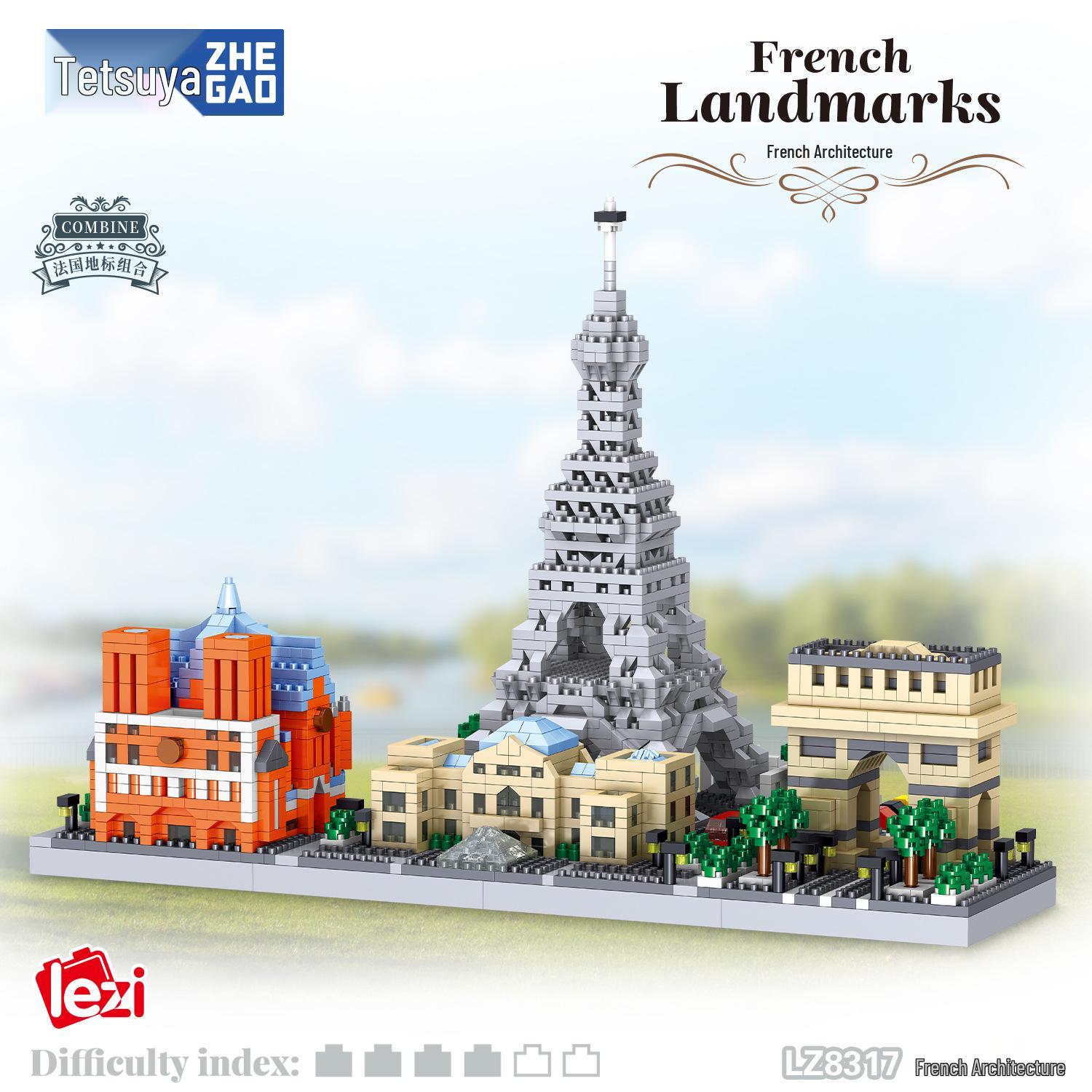 Zhegao Fun Dubai Paris Architectural Model Small Blocks 8316 - World Landmark Building Set
