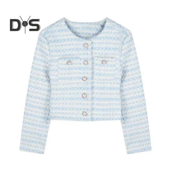 

Осенне-весенняя женская куртка в стиле ретро с пуговицами, круглым вырезом, однобортная, с нагрудными карманами, длинными рукавами, свободное пальто для поездок на работу и свиданий XL синий