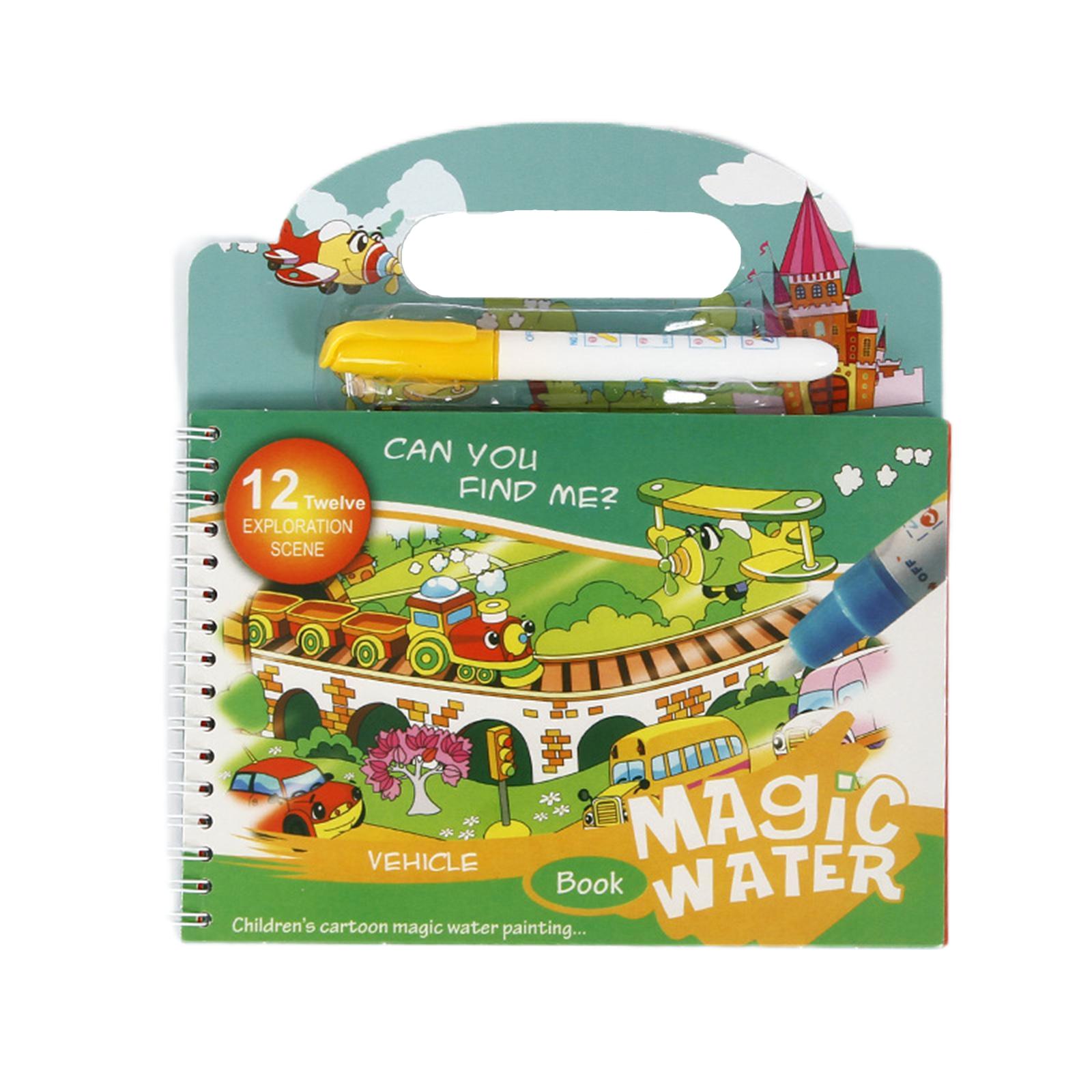 

al Book Water Drawing Toys Многоразовая раскраска Water Drawing Book Сенсорное раннее образование для детей one size