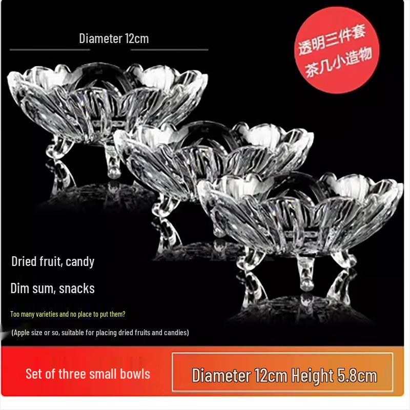 Креативная стеклянная тарелка для фруктов и закусок Flavinmci