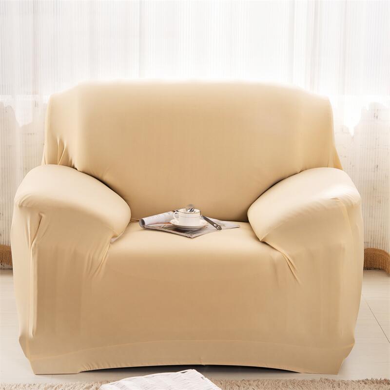 Einfarbige Sofabezüge für Wohnzimmer, Polyester, elastisch, Eckcouch-Schonbezüge, Stuhlschutz, 1/2/3/4-Sitzer