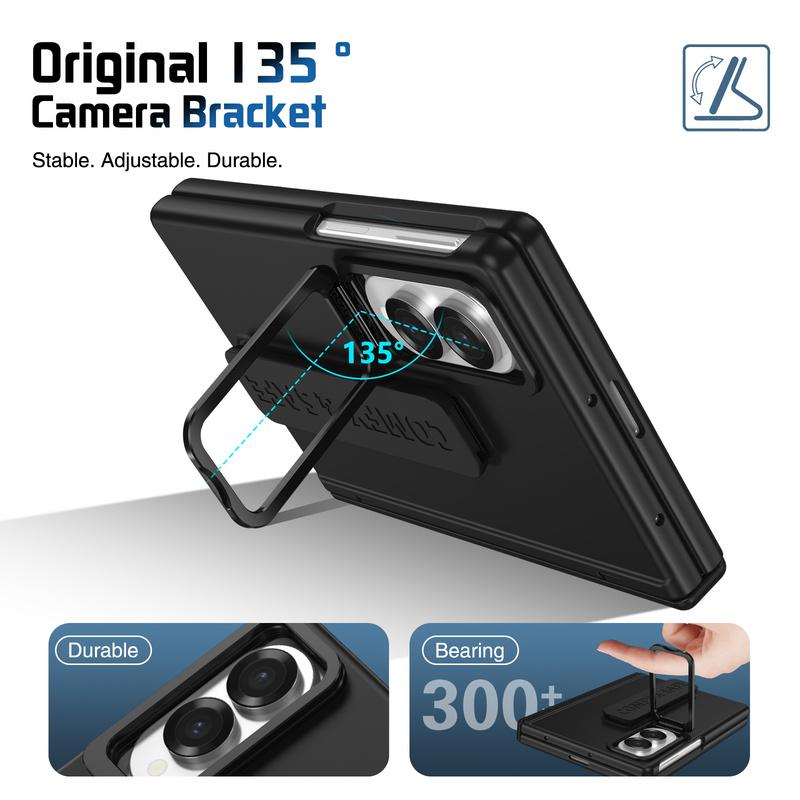 Für Samsung Galaxy Z Fold 8 Wide 5G Armband Scharnier Linsenhalter Handyhülle Äußerer Bildschirm Glasschutz Stoßfeste Abdeckung