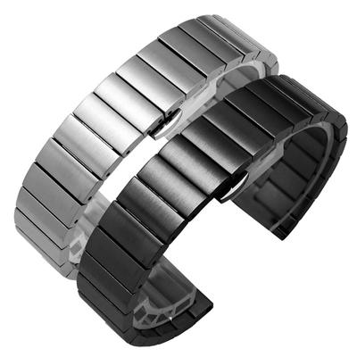 Pasek do zegarka Pasek do zegarka ze stali nierdzewnej Bransoleta 16 mm 18 mm 20 mm 22 mm Srebrny Czarny Szczotkowany Metal Pasek do zegarka Pasek