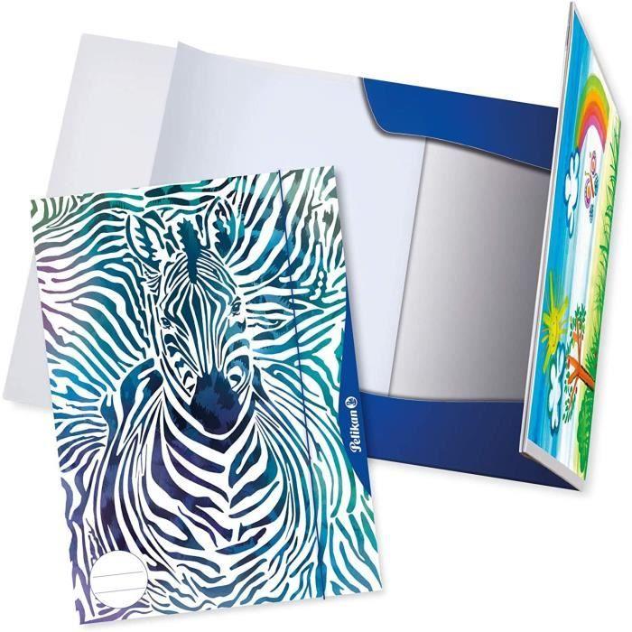 Dossier combiné 2en1, A3, motif Zèbre