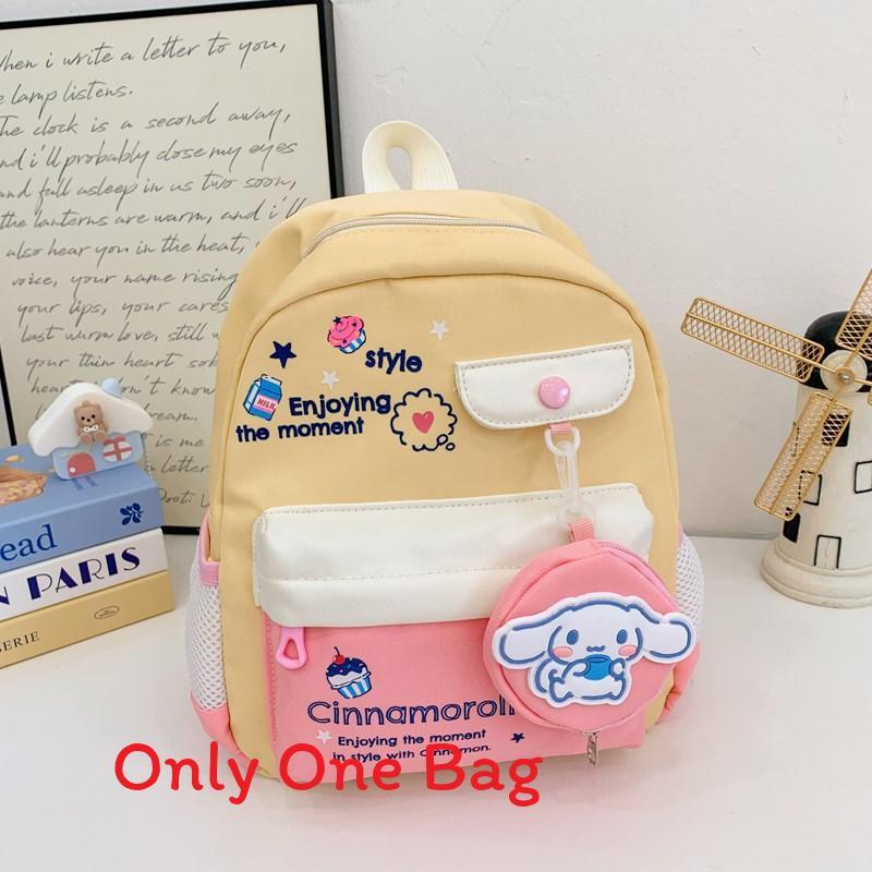 

Print Letters Cinnamon Kids School Bag With Cartoon Design And Polyester Lining бежевый
