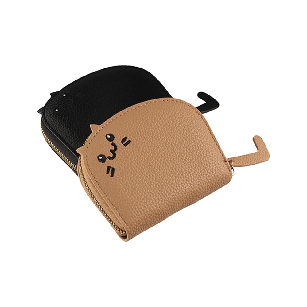 

Zipper Cute Cat Card Bag PU Card Holder Fashion PU Leather Card Bag Women красный