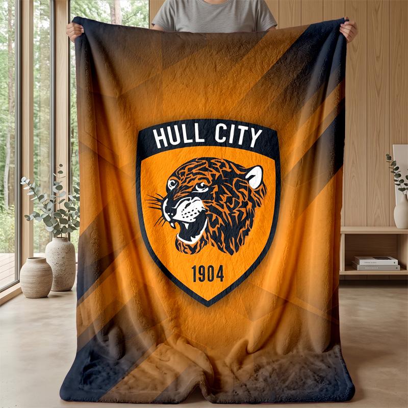 Coperta in Pile Flannel Hull FC Coperta Calda e Accogliente per Divano Letto Viaggio Uso in Tutte le Stagioni