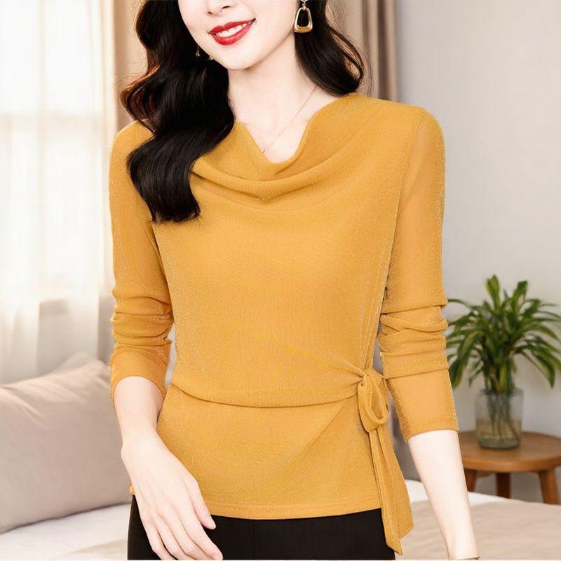 Stylish Lace Mesh Women's Top - Chic Spring/Autumn 2026 Collection