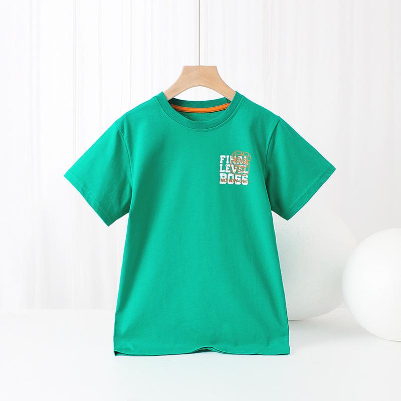 Children's Quick-Dry Cotton Basketball T-Shirts - Summer Short-Sleeve Tops for Boys