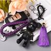 Fashion Bomgom Tassels Cartoon Popobe Gloomy Bear Keychain Cute Bag Charm Holder Cartoon Resin Key Chain