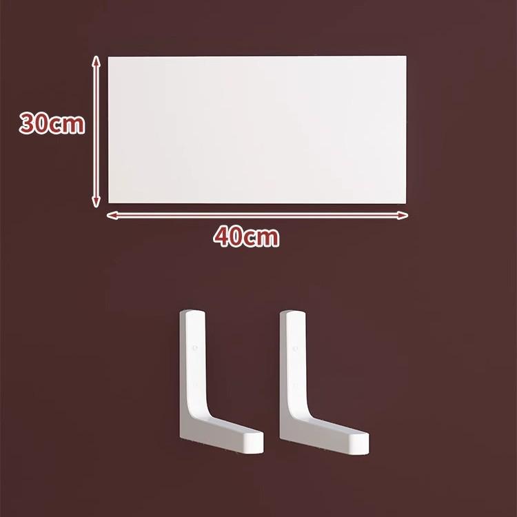 Paint-Free Floating Wall Shelf: Wooden Wall-Mounted Bookshelf and Storage Plank