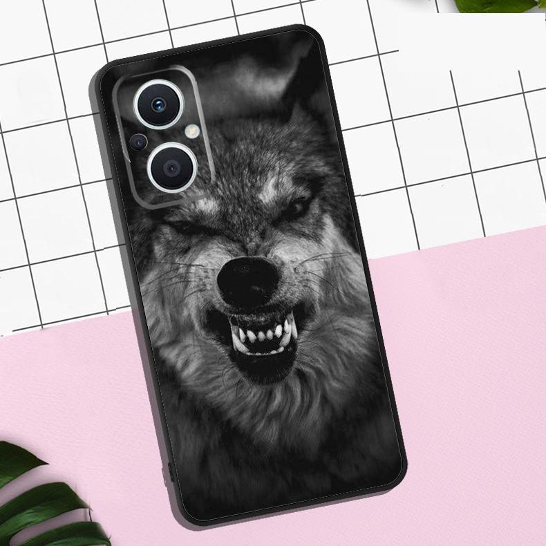 Angry Wolf Case For OPPO Reno 13F 13 12 12F 11 11F 8T 7 8 10 Pro OPPO Find X8 Pro X6 X3 X5 Lite Cover