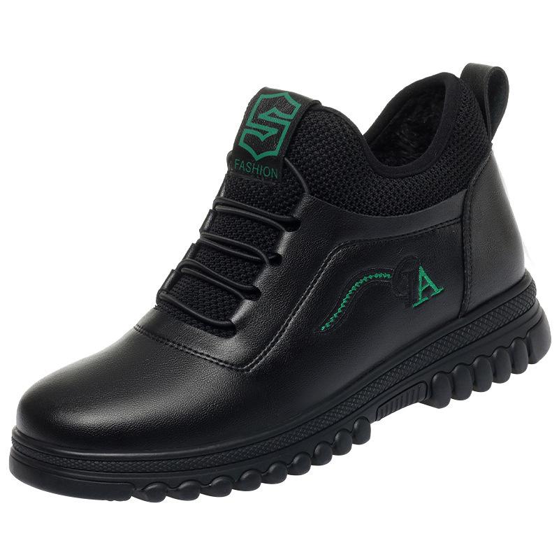 Retro Running Soft Sole Anti-slip Cotton Shoes Women's Fall New Lightweight Casual Plush Velvet Low-top Sports Shoes