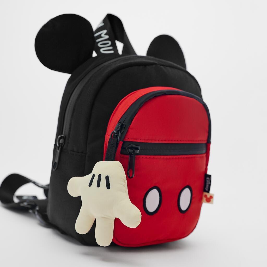 Disney Cartoon Shoulder Bag Backpack Baby Girl Mickey Mouse Cute School Bag Kindergarten Children Gift чёрный