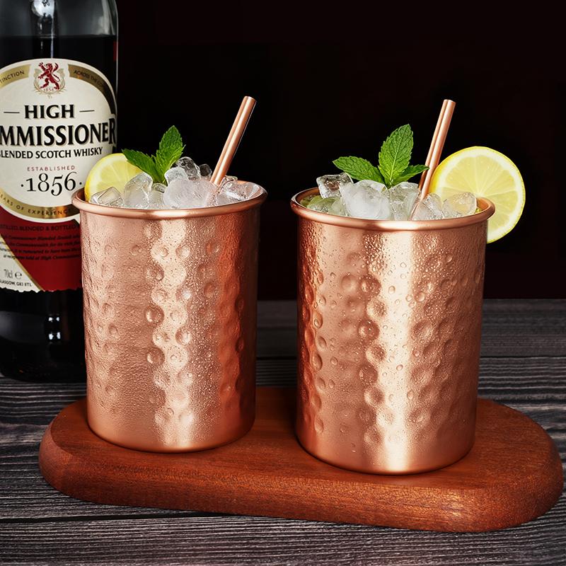 My Extreme Outdoor Activities 100% 400Ml Copper Moscow Mule Mug With Straw 2/4Pcs Durable Coppery Beer Mugs Coffee Mug Milk Cup Cocktail Pure Copper Bar Cup