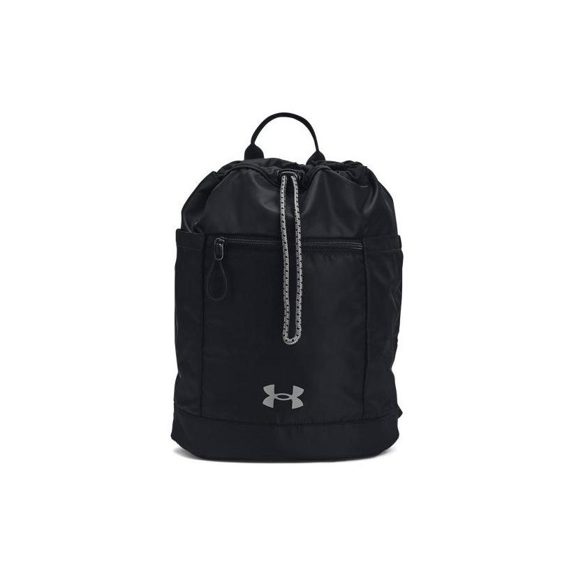 

Новая полиамидная сумка-ведро Under Armour, рюкзак обычный женский черный 1381909-001 25.9*23.6*33.3CM