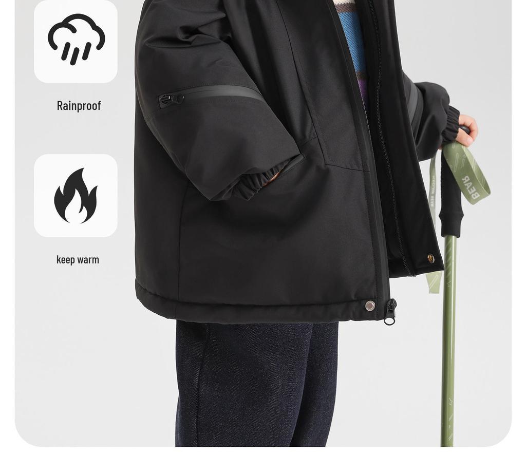 European Boys' Warm Waterproof Cotton Jacket - Winter 2025 Collection for Toddlers & Children