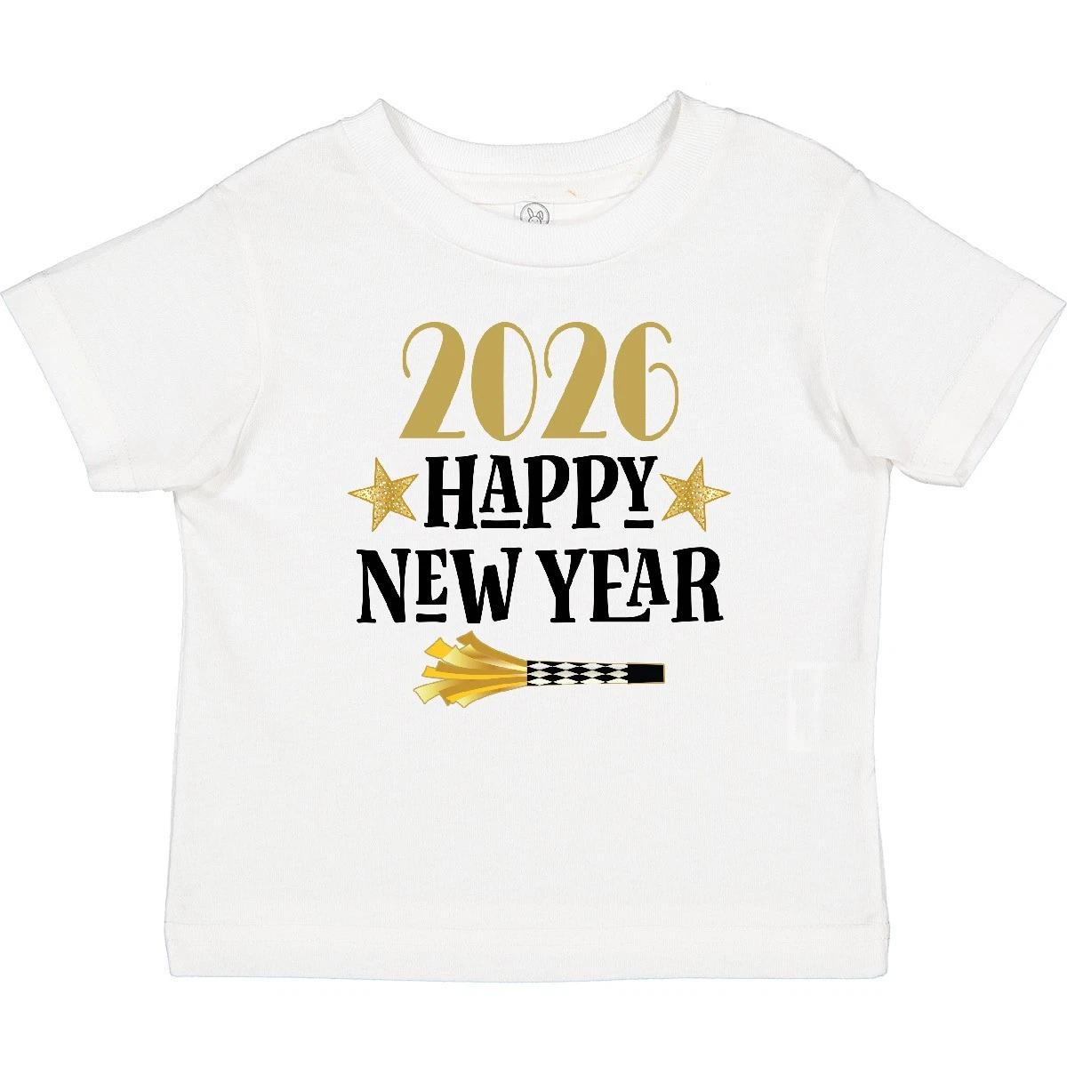 

Inktastic 2026 Happy New Year Baby T-Shirt Party Celebration Horn Keepsake Photo 150