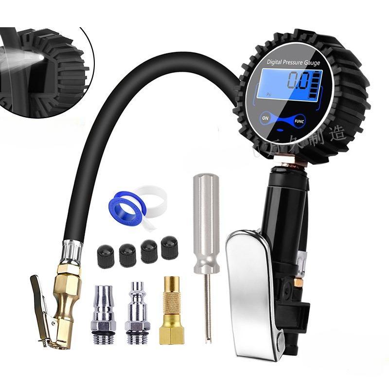 Digitaler Reifendruckprüfer, Inflator, 200 PSI, hochpräziser Luftdruckprüfer und LCD-Bildschirm für Auto, LKW, Motorrad, Wohnmobil, SUV, Fahrrad LV12