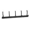 Door Hanging Hooks Modern Minimalist Black 5 Hooks Wall Mounted Thickened Aluminum Bathroom Door Row Hooks Coat Hooks