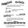 Chain Link Connector Metal Tensile Break-Proof Bike Chain Buckle Easy Disassembly Bike Chain Buckle for 8/9/10/11/12-Speed Chains