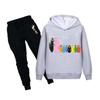 NUOVI Vestiti Sportivi Carini alla Moda per Bambini Felpe con Cappuccio Stampate Barbapapa + Set Pantaloni Tute Casual con Felpa con Cappuccio Tuta Adatta per Bambini e Bambine
