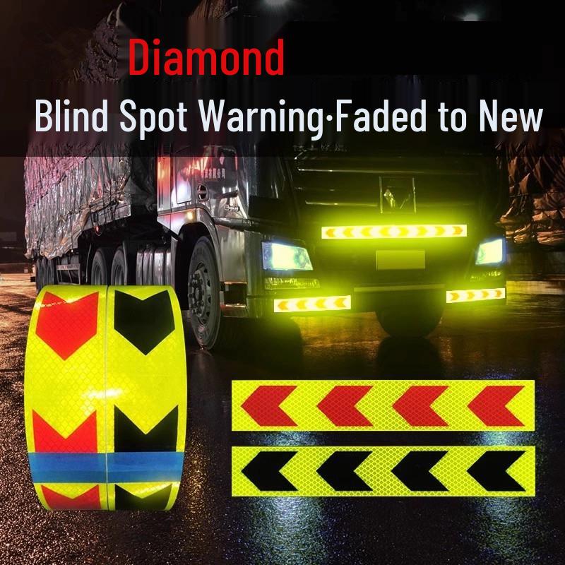 Reflective Arrow Guide Bumper Sticker for Cars and Trucks