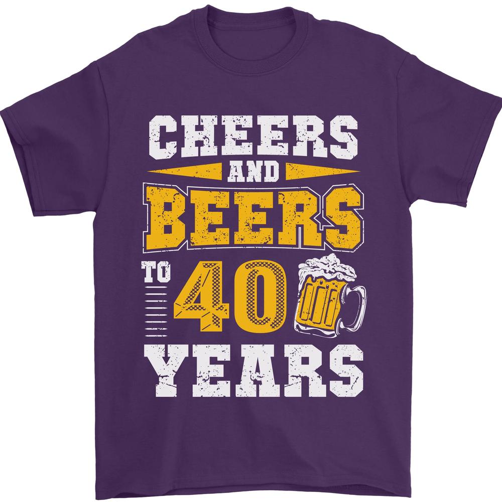 40th Birthday 40 Year Old Funny Alcohol Unisexs TShirt 100 Cotton