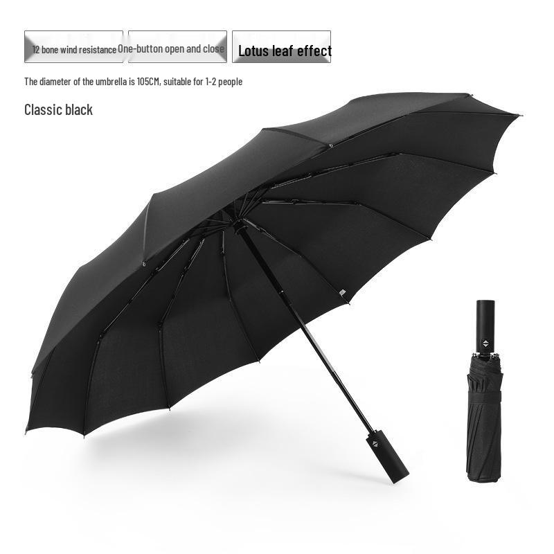 Dual-Use Anti-UV Large Folding Umbrella for Rain and Shine