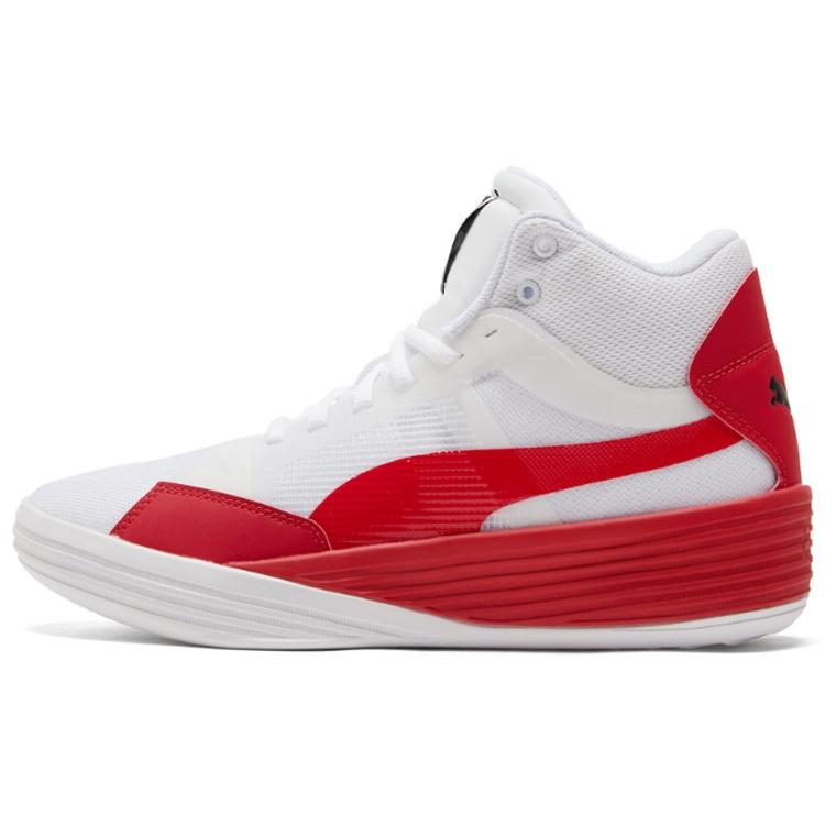 PUMA Clyde All-Pro Mid White/Red Men s 195512-04 EU 42