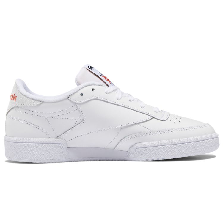 Reebok Club C 85 Rosette Men's White Black Rosette Retro Lifestyle Sneakers EG1455