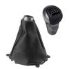 Black Manual 6 Speed Gear Shift Knob Gaitor Boot For Honda Civic DX EX LX