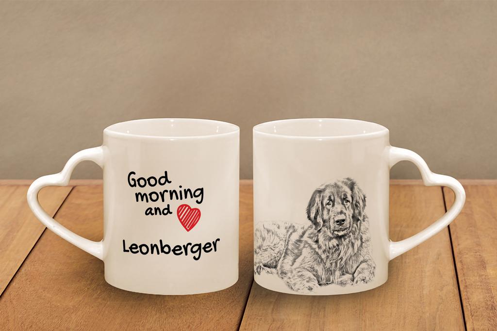 Leonberger - cup with a dog, adorable cup with a heart-shaped handle, universal gift from the Art-Dog brand