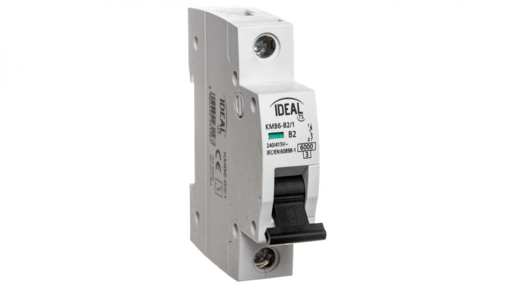 Overcurrent circuit breaker 1P B 2A 6kA KMB6-B2/1 VDE 23156
