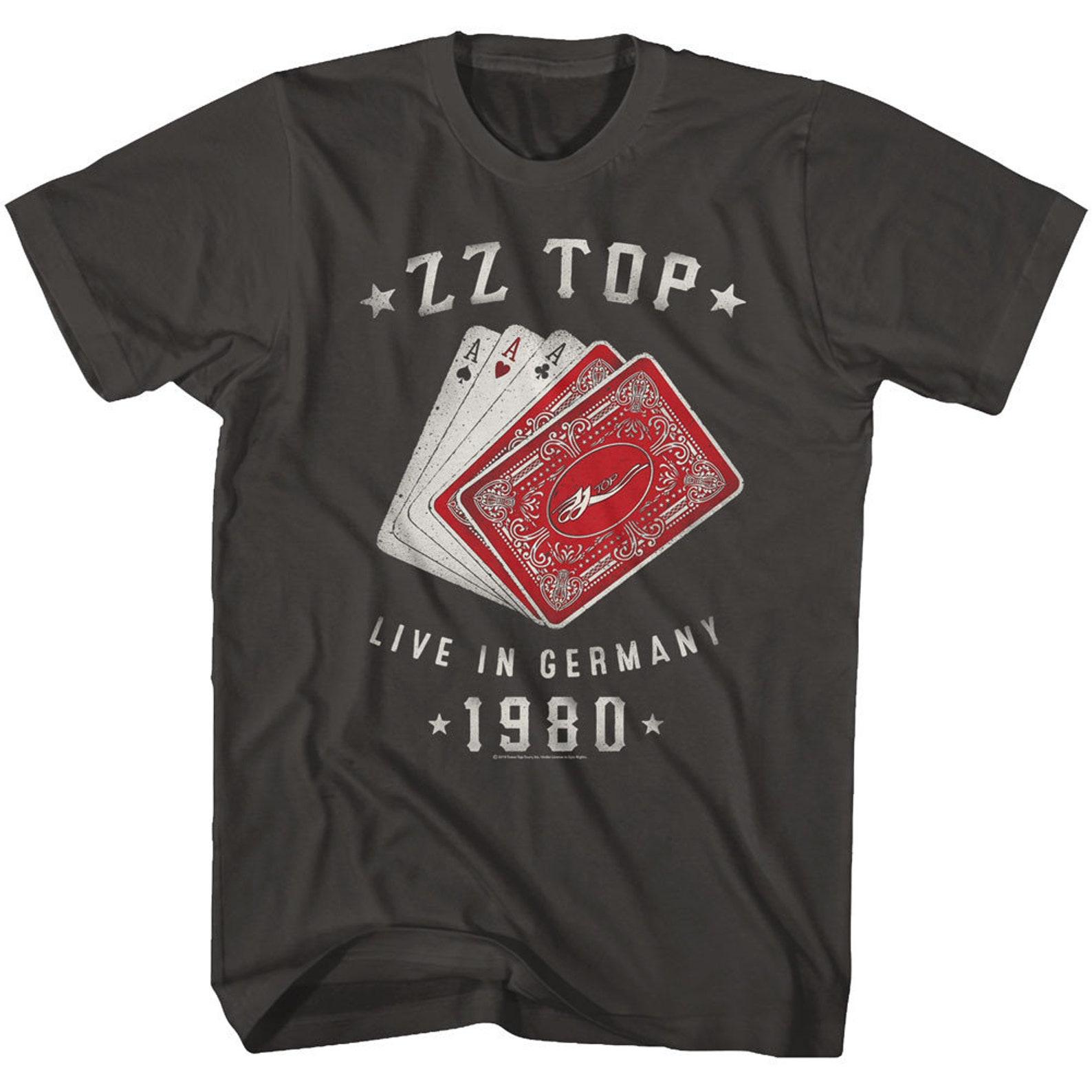 ZZ Top Cards Smoke Adult T-Shirt L