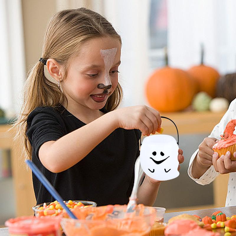 1-6Pcs Halloween Party Candy Bucket Pumpkin Gift Box Container Trick or Treat Cookie Snack Holder Decoration Props Kids Favors