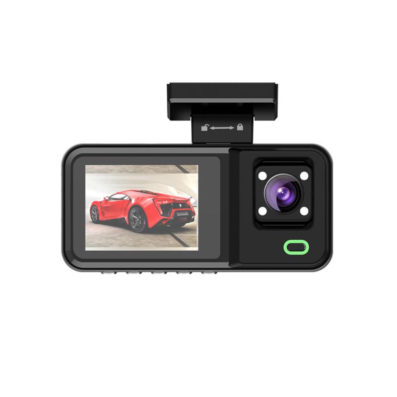 3 Camera Lens Car DVR 3-Channel Dash Cam HD 1080P Dash Camera Dual Lens Dashcam Video Recorder 2.0 inch IPS Screen