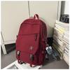 High value niche design backpack couple solid color simple lightweight large capacity backpack